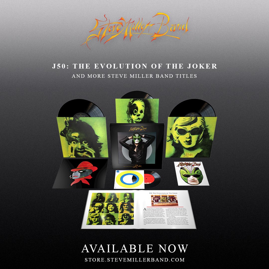 Stop by your local record store or the Steve Miller Band store this Record Store Day and explore a wide selection of SMB titles, including ‘J50: The Evolution of The Joker’! store.stevemillerband.com/collections/mu…