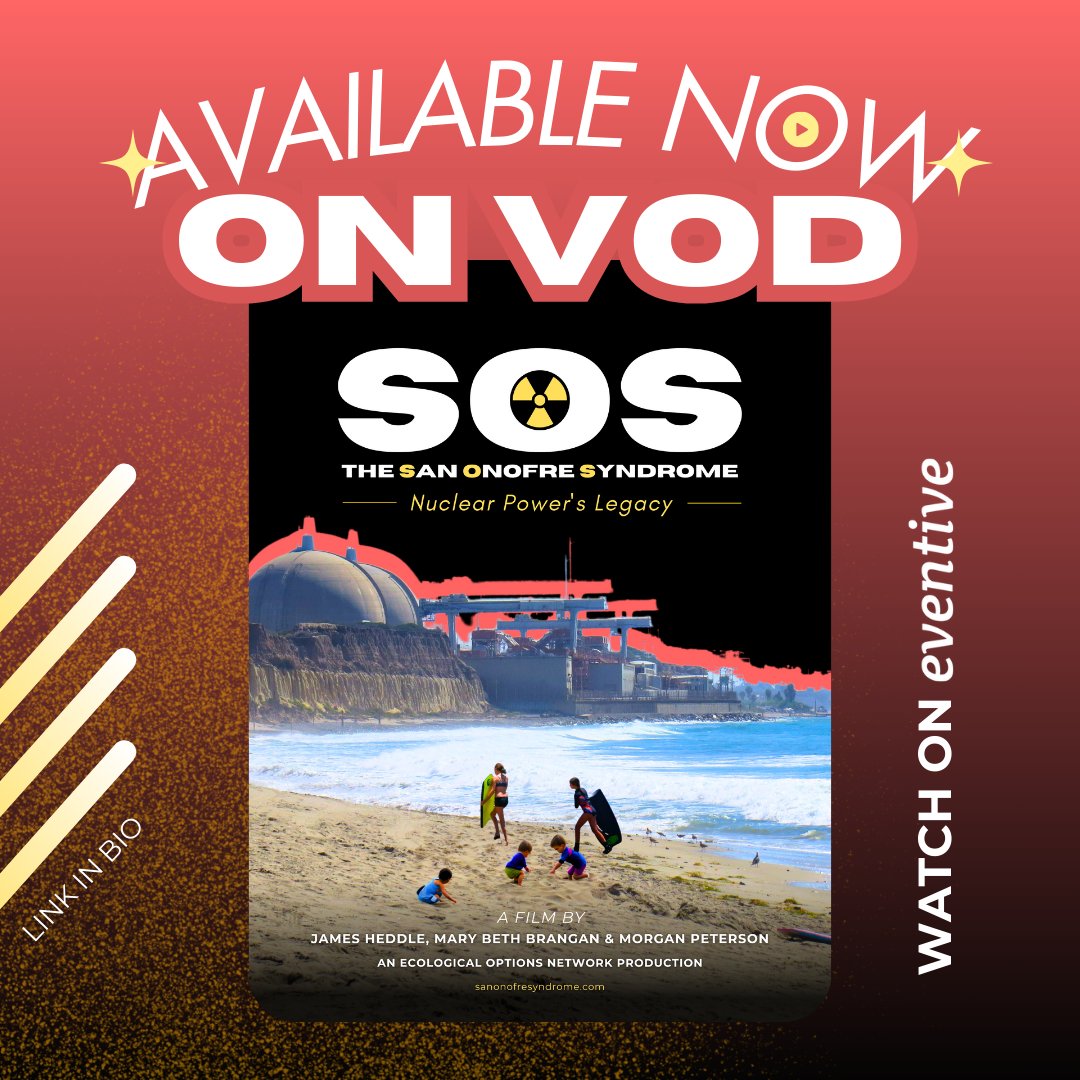 sanonofrefilm's tweet photo. SOS is available NOW on VOD! Only $4.99 USD. Share this critical and urgent story with everyone in your network.

Click below to watch SOS: https://t.co/D35YctjL9Q

#nuclearlegacy #nuclearpower #nuclearsafety #nuclearwaste #SanOnofreSyndrome #SanOnofreSyndromeDocumentary #SOSfilm https://t.co/kjlgAp44Xc