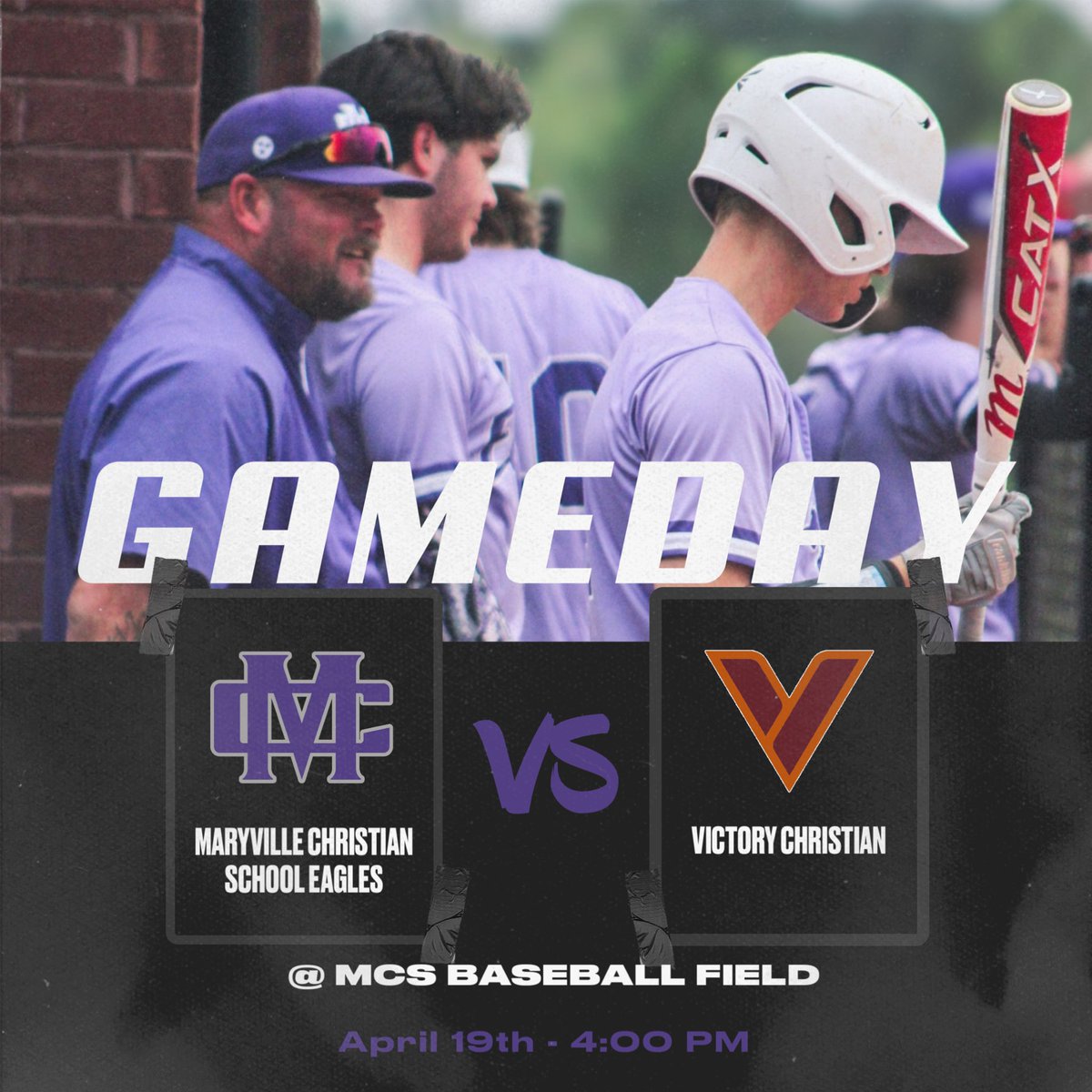 It’s GAMEDAY!! 

📍MCS Baseball Field
🆚Victory Christian
⏰4:00 PM

#GoEagles 

@TDT_Sports @ETBCAbsb