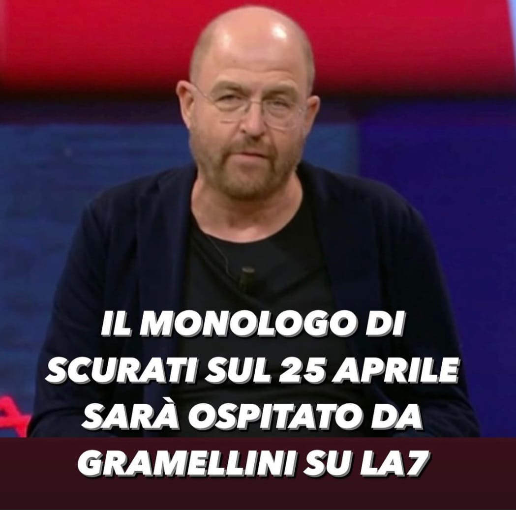 Visto che il servizio pubblico lo censura, il monologo di #Scurati lo vedremo da Gramellini su La7!
