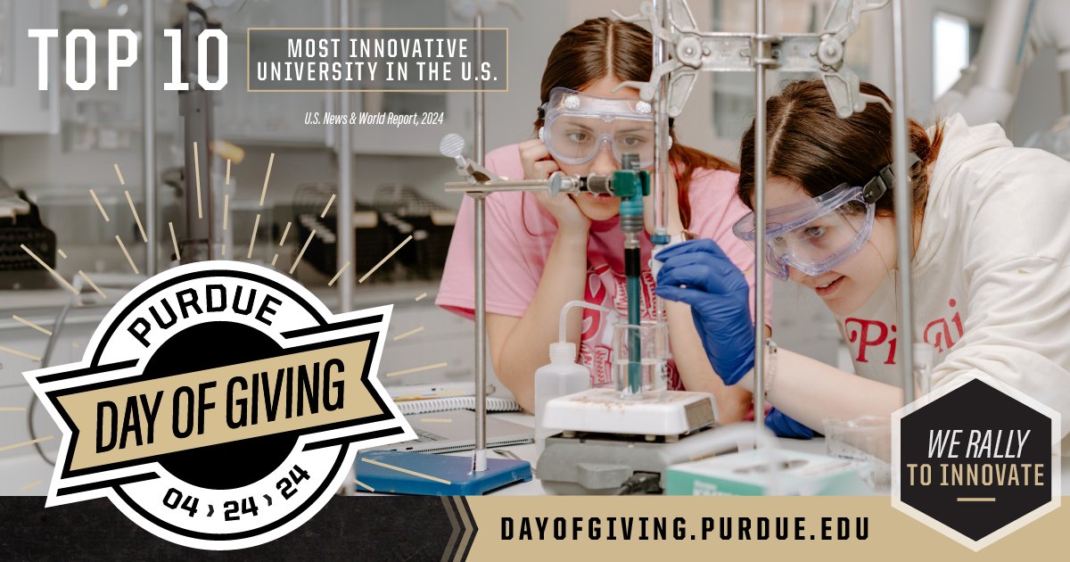 🚂 We rally to innovate 🚂 Within all #Boilermakers is a relentless hope to be part of something bigger than themselves. #Purdue is among the nation’s most innovative universities because your support on #PurdueDayofGiving helps us dream bigger and make a bigger difference.