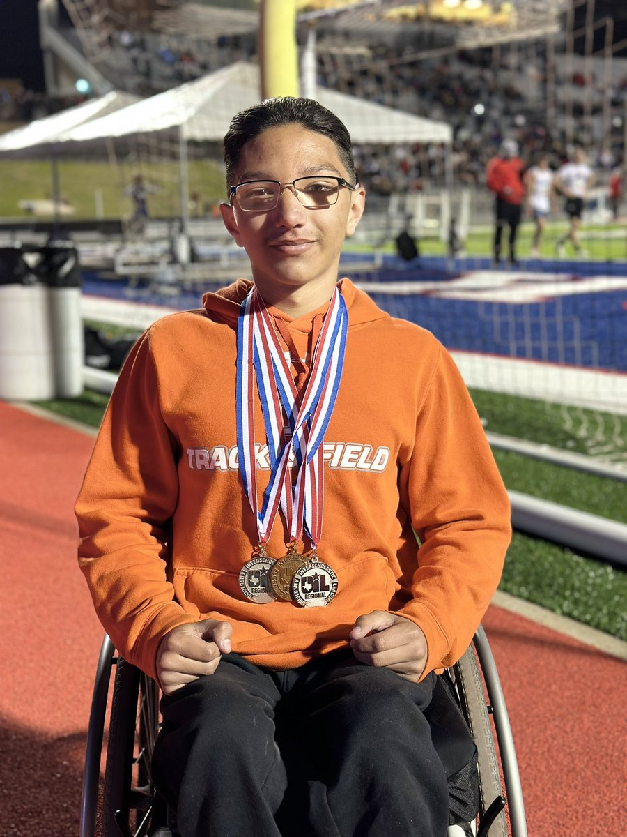 Following day 1 of the #UILstate regional track meet, Triston set 2 new PR’s out of 3 events yesterday (WC Shot Put - 16’-11”🥉&amp; WC 400m - 1:18.64🥈) &amp; will advance 🎟️ to STATE!! 🇨🇱<a href="/freeman_rowdy/">Rowdy Freeman</a> @isaacjmares <a href="/Coach_C03/">Aaron Castañon</a> <a href="/coachjackx/">Rob Soleyjacks</a> <a href="/teamaisd/">Amarillo ISD Athletic Department</a> <a href="/C_ROCKSATeam/">Caprock HS Longhorns Athletic Training/Sports Med.</a> <a href="/CaprockHigh_TX/">Caprock High School</a>