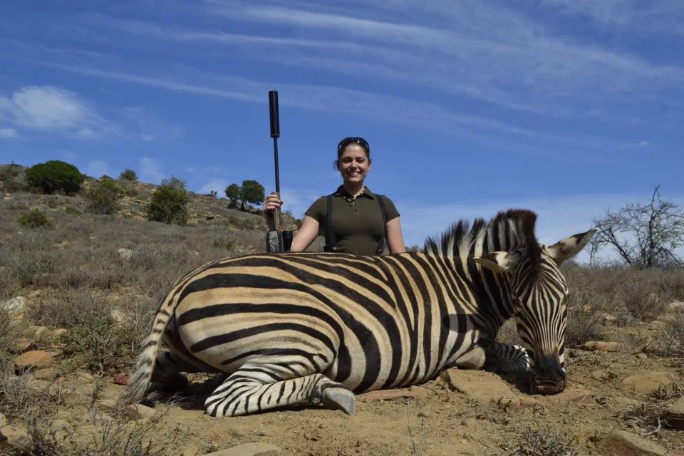 Female hunter, Michaela Fialova, from the Czech Republic, who has killed lions, zebras, bears & crocodiles branded ‘murderer’ – but she says I’m not sorry. Heartless killer! 😡 #BanTrophyHunting thesun.co.uk/news/27403419/… @SARA2001NOOR @Angelux1111 @Gail7175 @DidiFrench @Lin11W