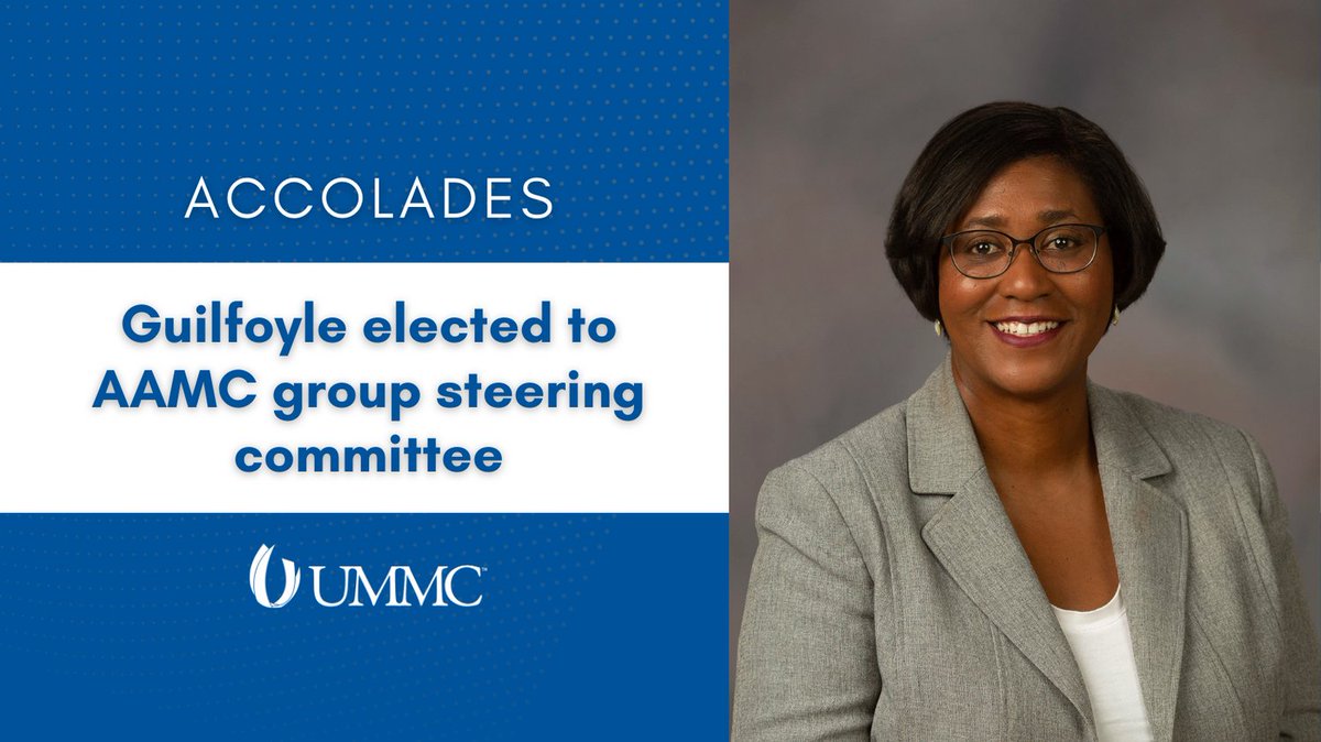 Congratulations to Patrice Guilfoyle, Director of Communications at UMMC, for being elected to serve on the Steering Committee for the Group on Institutional Advancement with the @AAMCtoday. Read more: umc.edu/news/News_Arti…