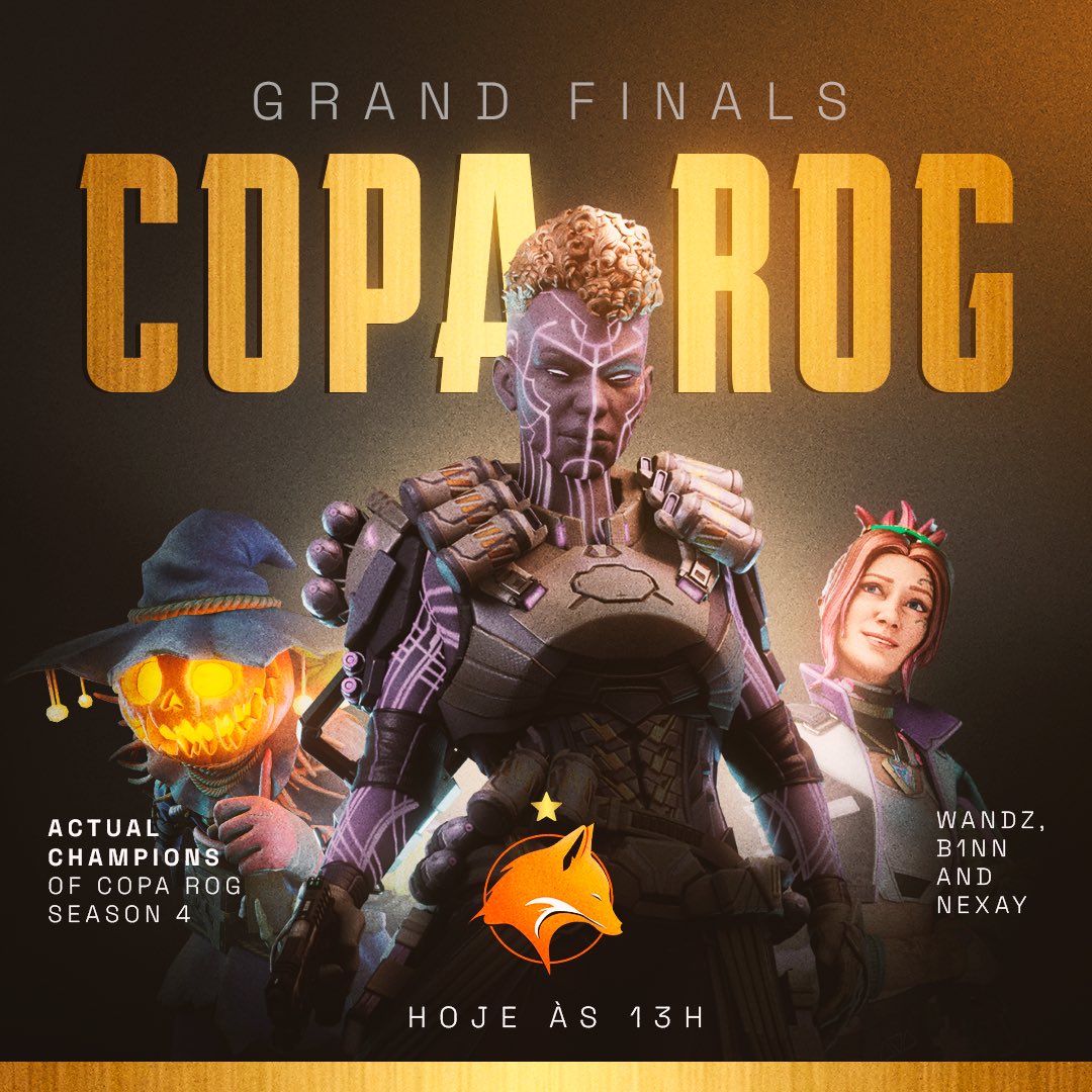 SSilverFoxeSS's tweet photo. IREMOS BUSCAR O BI! A atual campeã da Copa Rog, estará disputando a grande final, Hoje, as 13:00 da tarde (Horário de Brasília) atrás do BI CAMPEONATO. Contamos com a torcida de todos,afinal, é essencial o apoio! #Gosfx 🦊🇧🇷
@_B1Nn_
@itzwandztv
@nexayxxzz https://t.co/UmhJ4XEear