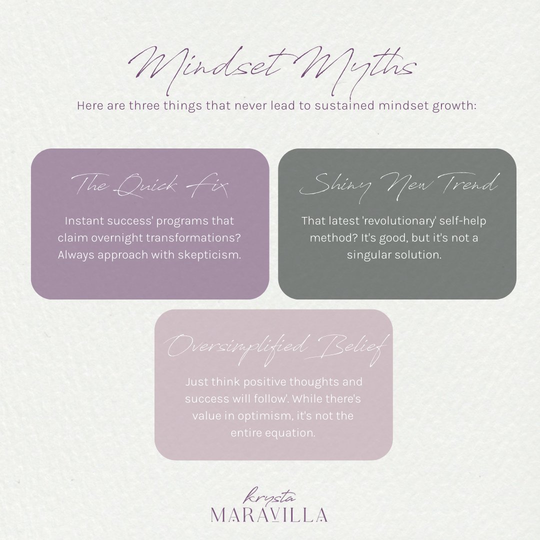 Sometimes, you've got to call out fads that masquerade as solutions. Beware of quick fixes, shiny trends, and oversimplified beliefs. Authentic growth requires consistent effort and reliable strategies. Let's chat if you're seeking truth amidst the noise. #MindsetMentoring