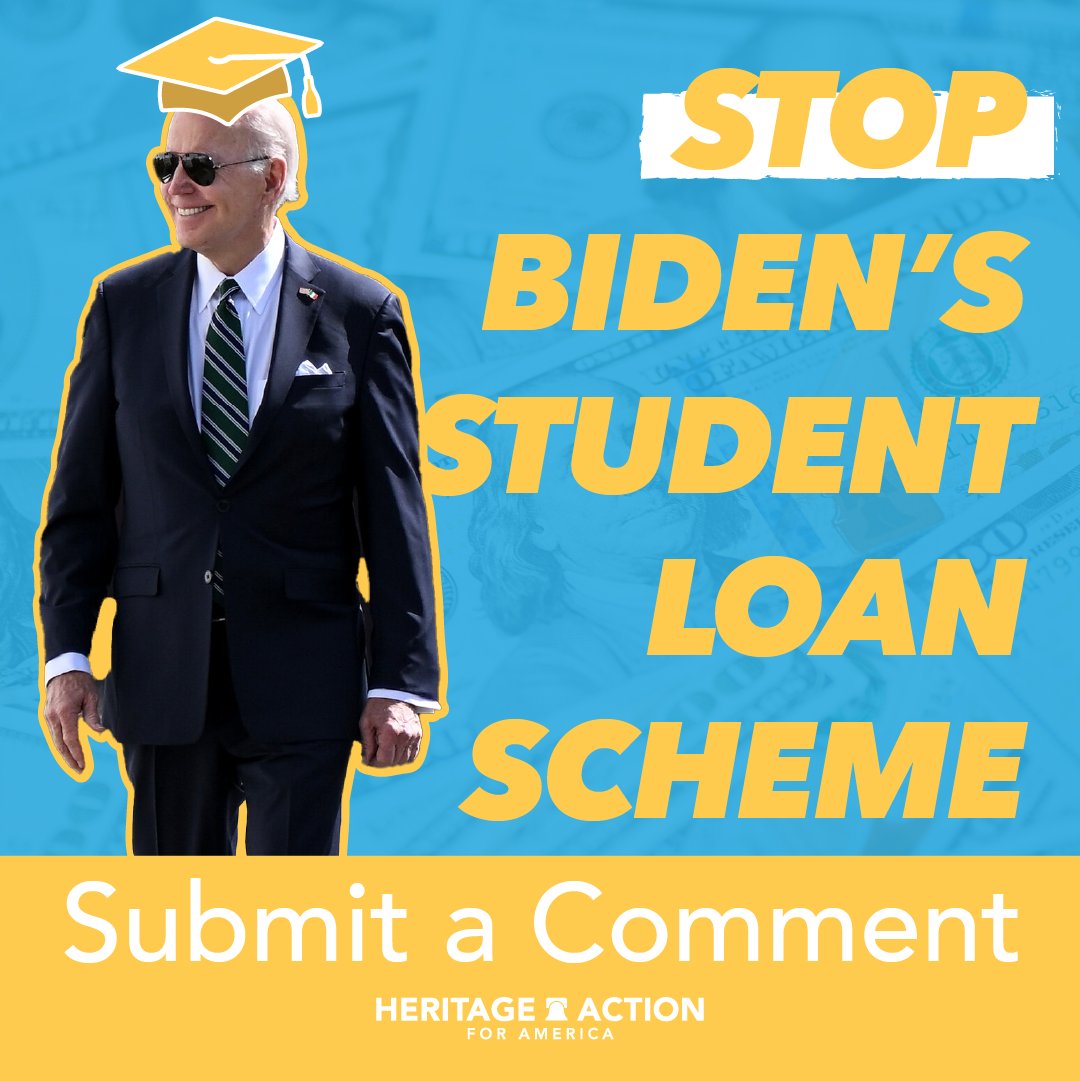 87% of American adults don’t have student loan debt. So why should they be forced to pay for others’ debt? Tell Biden why his student loan bailout scheme is wrong.⬇ #CancelBidensBailout bit.ly/3JokoqF