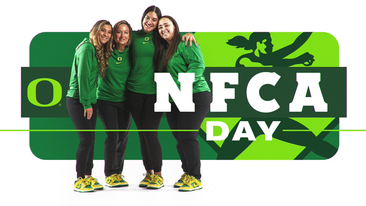 Happy #NFCADay to our amazing coaching staff - @MelyssaLombardi, @Sam_Marder, @syd_syd2 & @lysssscat32!!! #GoDucks | #Version6