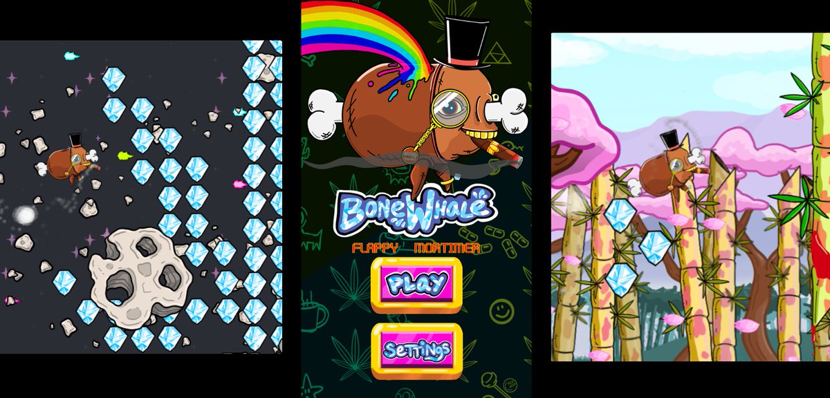 bonewhalestudio's tweet photo. Happy 420, scholars! ๐๐ณ
It is our pleasure to announce a 420 #bonewhale #gaming #contest on this most wonderous of #holidaze!
That's right! Now is your chance to try out our in #development game, 'Flappy Mortimer' and win some 420 themed #DorkWadz #NFT #prizes!
Prizes will go to the 3 scholars with the #highest scores on each of our 2 demo levels, 'Kick Asteroids' and 'Bamboozled'. (6 total winners)
RULES:
1. Must join our Telegram group https://t.co/Ea69fVH1RI
2.Must use Telegram name on Leader Board!
3. Flap!
This contest will run through Wednesday the 24th, so #flap over to our Telegram group and play to top our #Leaderboards and win some masterfully 420/#cannabis themed #DorkWadz, #Holidaze, and #DPIX #NFTs!
Winners will be announced the 25th!
Good luck, scholars and #Flappy 420! ๐๐ณ