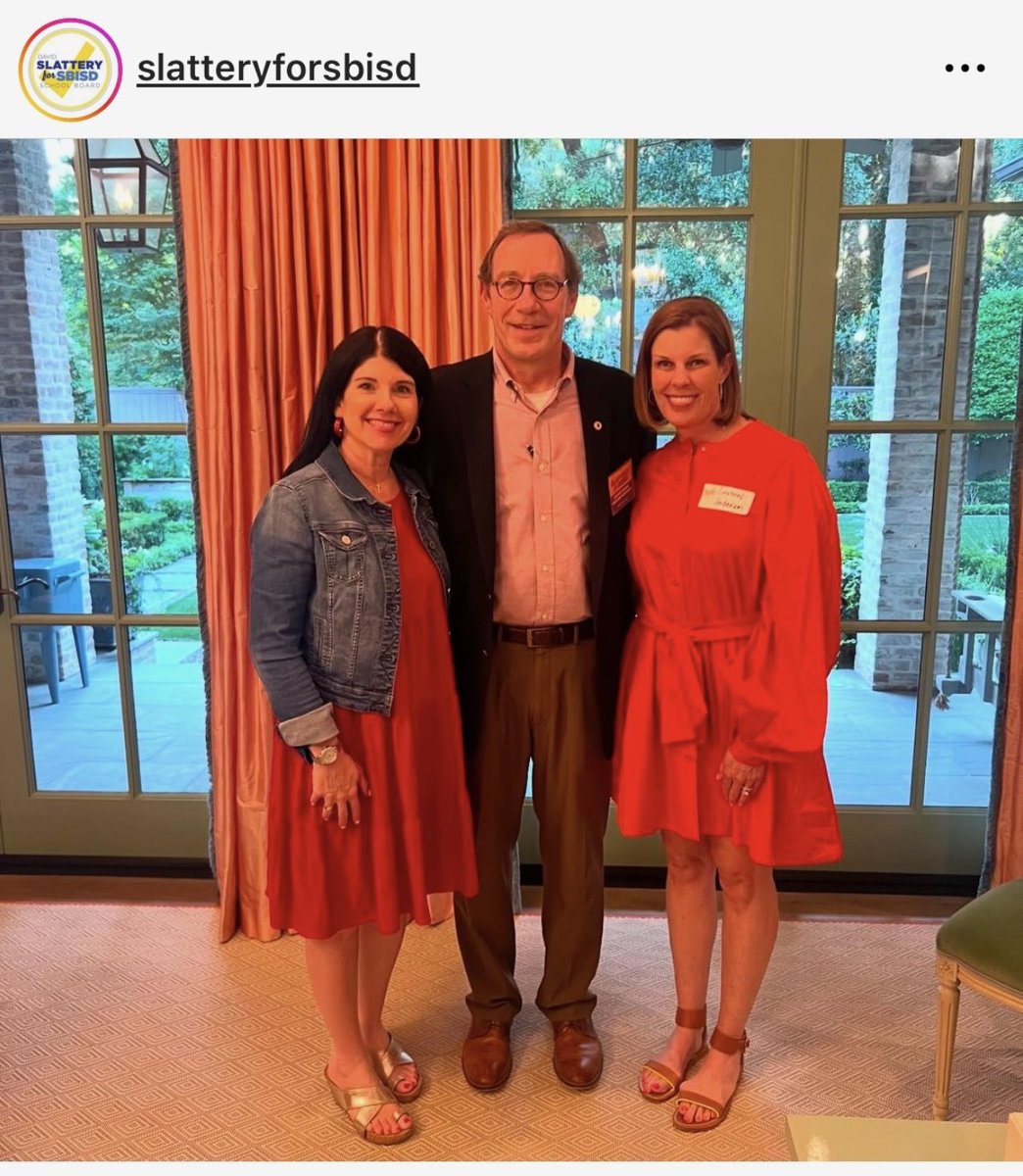 Not shocking knowing what I know. Why are two current trustees of @SBISD, Lisa Alpe and Courtney Anderson, apparently supporting Slattery, who also endorsed & supported Virginia Elizondo, who is still currently suing SBISD? 
Vote for @MattCone4SBISD