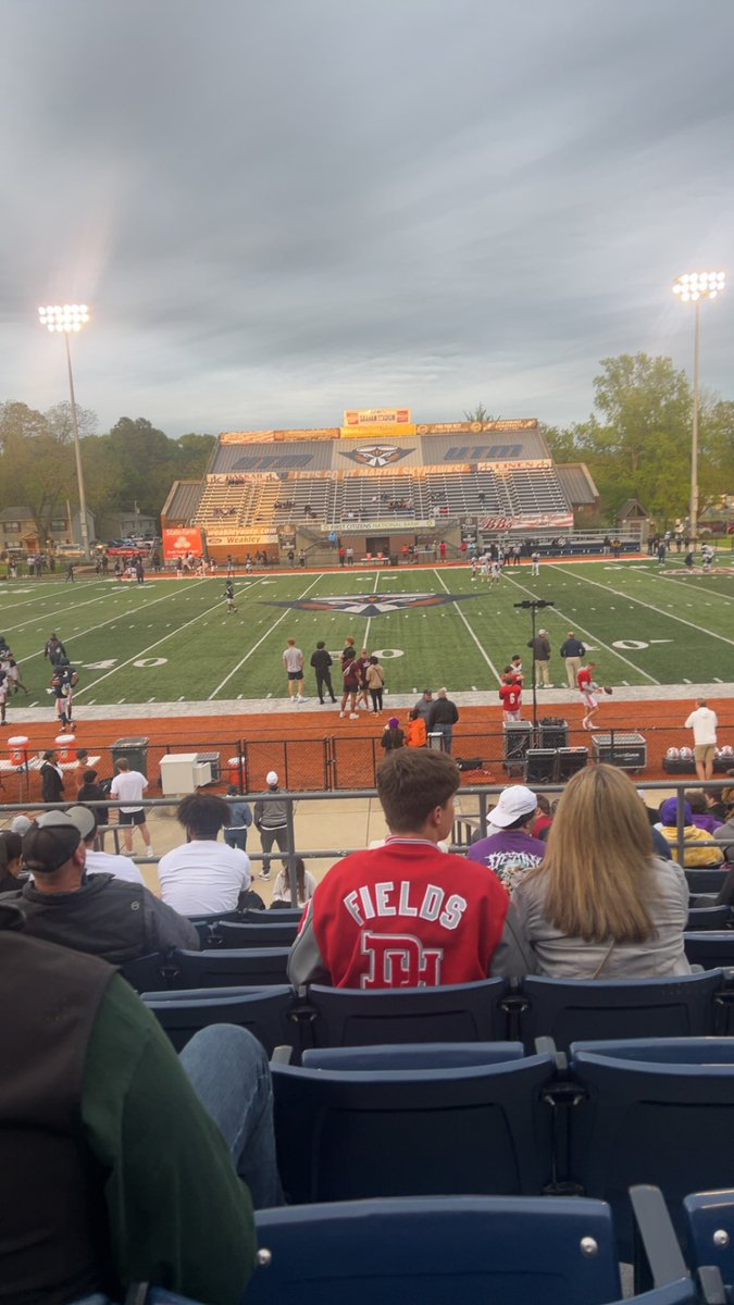 Had a great time at @UTM_FOOTBALL ‘s Spring Game! Thanks for having us out! @RecruitWarriors @coachmarkf @tylerscozzaro @CoachStoutUTM @CoachKBannon @HallTechSports1 @DownSouthFb1 @BSaylor15 @evan_moore436 @AL7AFootball @coach_fuqua @WARRIORNATION20