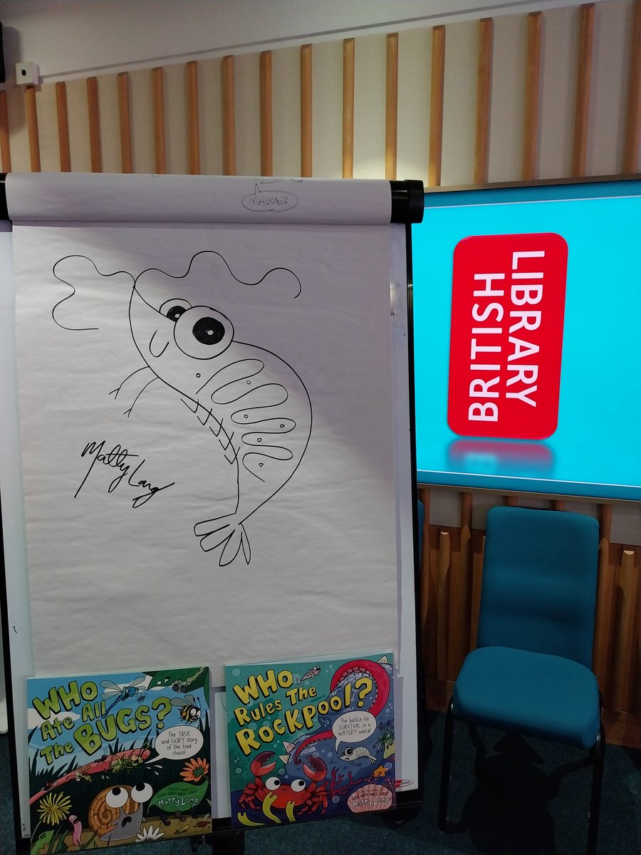 Enjoyed being a part of Earthfest 2024 at the @britishlibrary drawing critters from Who Ate All The Bugs? and Who Rules The Rockpool? today. 🐌🐝🐞🦐🦀🪸