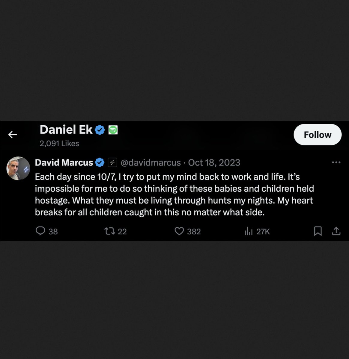 zionistsinmusic's tweet image. CEO of Spotify Daniel Ek (@eldsjal) invests in military AI technology and supports Israel.