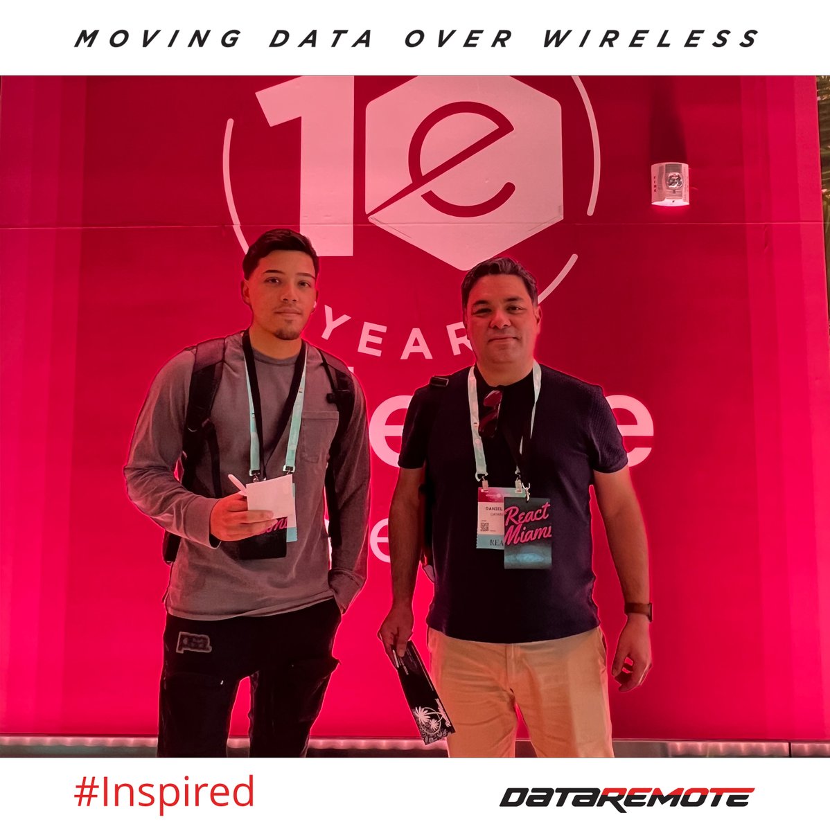 dataremote's tweet image. Daniel and Anthony from our Engineering Team are heading back to day#2 React Miami / eMerge Americas. Learning from fellow developers and bringing back some inspiration to boost our products. If you are around, come say hi! #reactmiami2024, #emergeamericas2024, #inspired