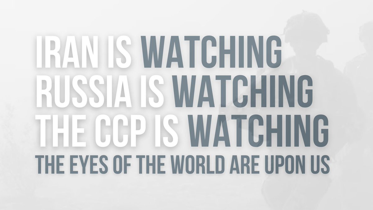 We are a beacon of freedom and a trusted partner across the globe. When we act, the world watches. 🇺🇸