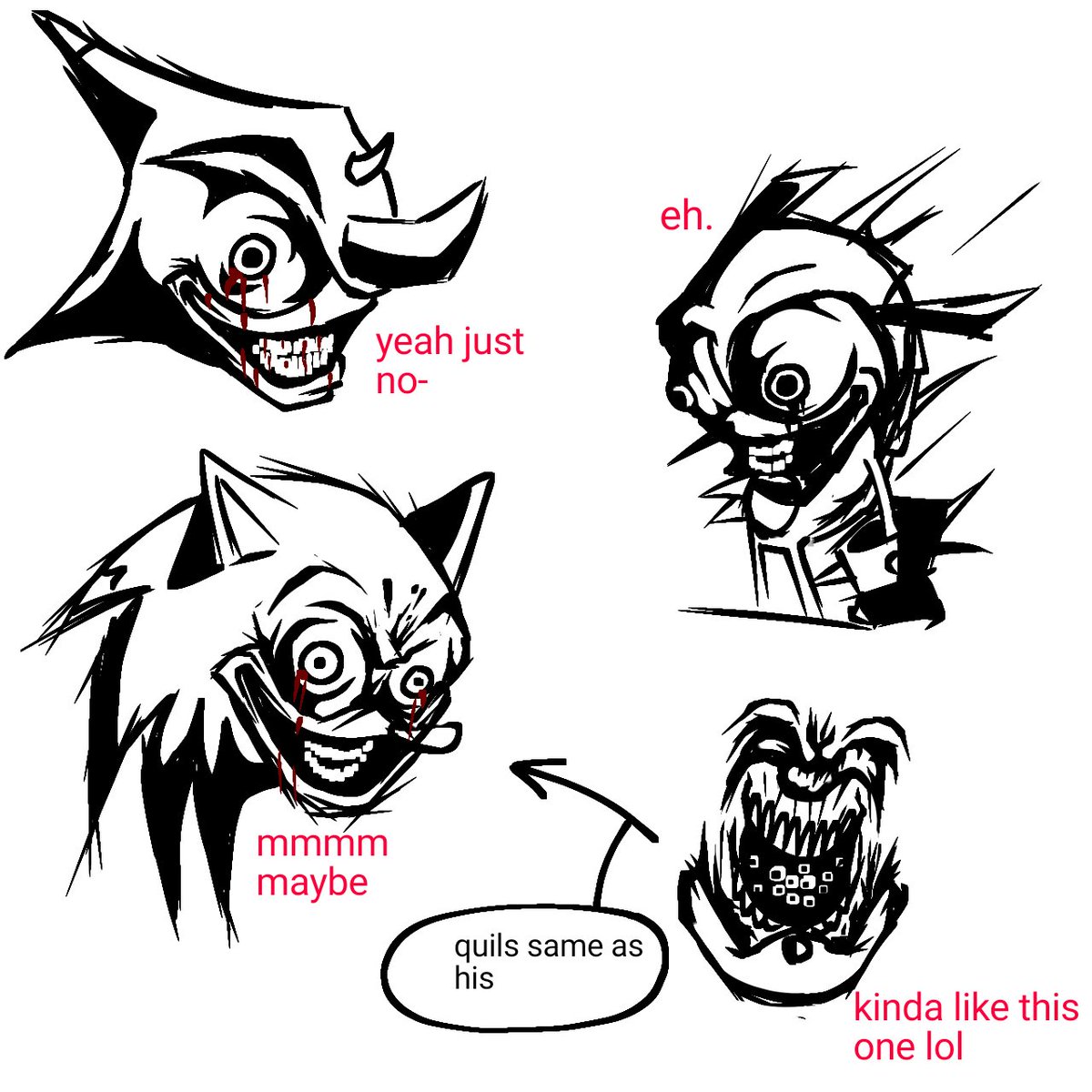 AdamDrawstuff's tweet photo. Tryna think of a D-sides design 
#QuillularHorrors2011 #sonicexeoc #sonicexe #execommunity #Dsides https://t.co/eR0sxOjmap