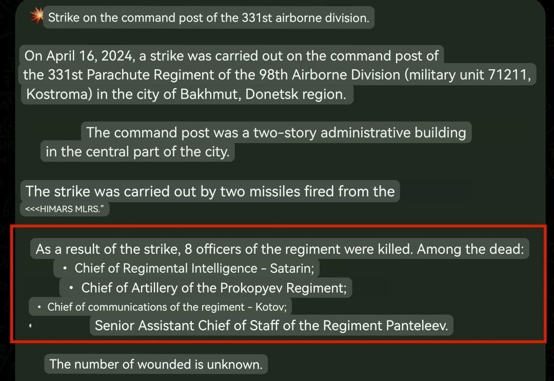 In een Oekraïense aanval op een command post in Bakhmut zijn 8 Russische officieren gedood. Dat wordt een lange rouwstoet terug naar Rusland.