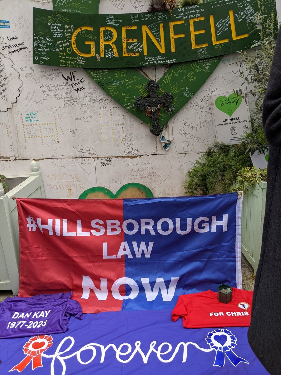 From Hillsborough to Grenfell ❤️💚 #HillsboroughLawNow