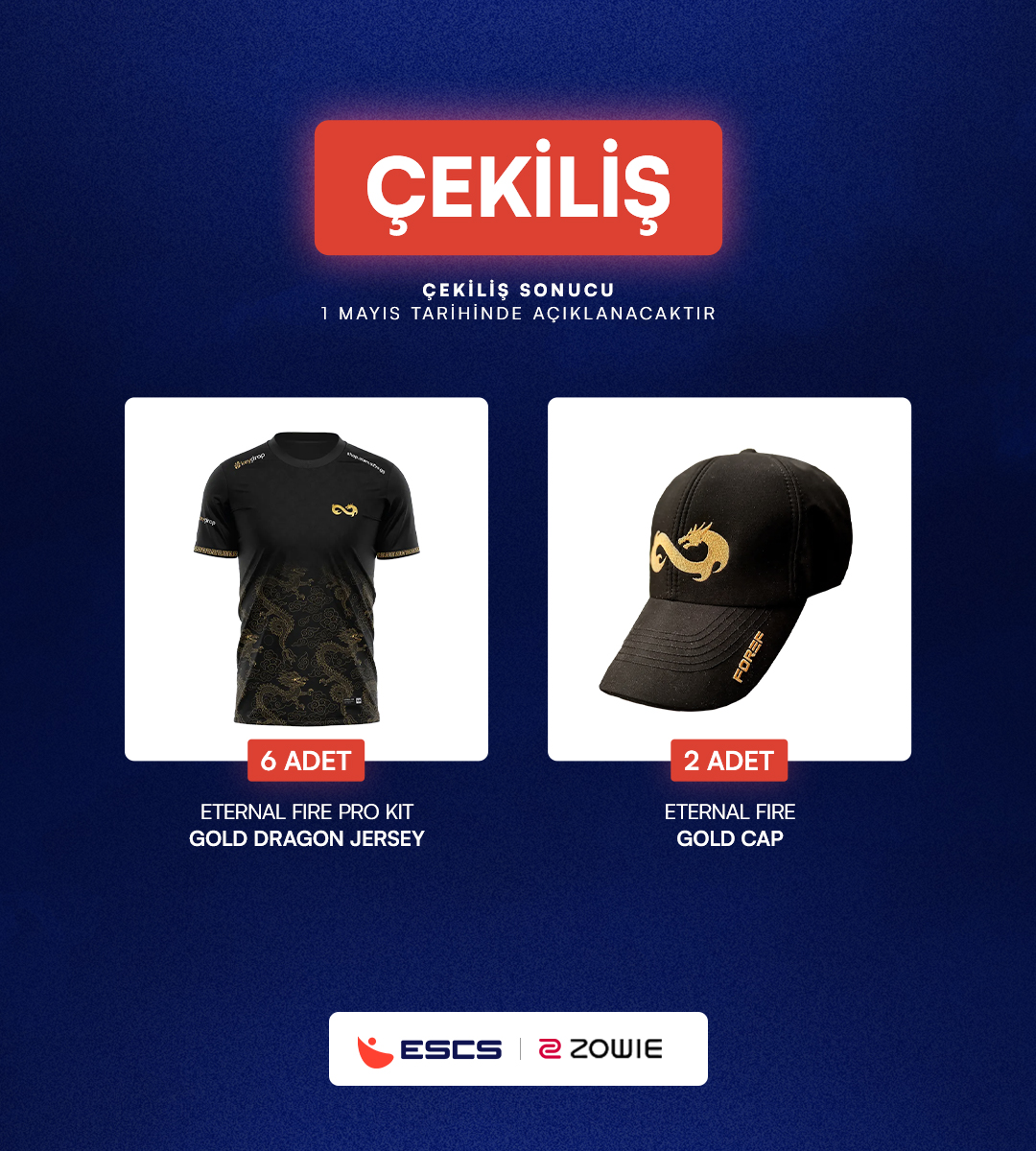 🔥 YENİ SEZONA ETERNAL FIRE İLE BAŞLAYIN!

🎁 Kazanma şansı yakalamak için aşağıdaki adımları takip et:
  
  🔸 <a href="/escs_gg/">ESCS.gg</a> takip et
  🔹 2 arkadaşını etiketle
  🔸 Gönderiyi beğen ve yeniden paylaş

ℹ️ Kazananlar 1 Mayıs tarihinde açıklanacaktır