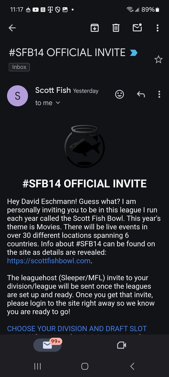 What a Blessing to be invited into #SFB14!! I first begun donating to FantasyCares a few years ago and played in a few charity MFL leagues with the likes of @allinkid @FFHitman  and @justinboone. I would hear my favorites in the fantasy community always singing praise about #SFB.