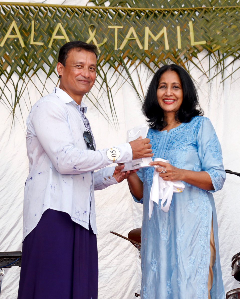 MFA_SriLanka's tweet photo. Colombo based foreign diplomats also participated in the Avurudu Kumara and Kumariya competition in Buddhi Batik outfits made specially for the event. https://t.co/NynbpsIWB4