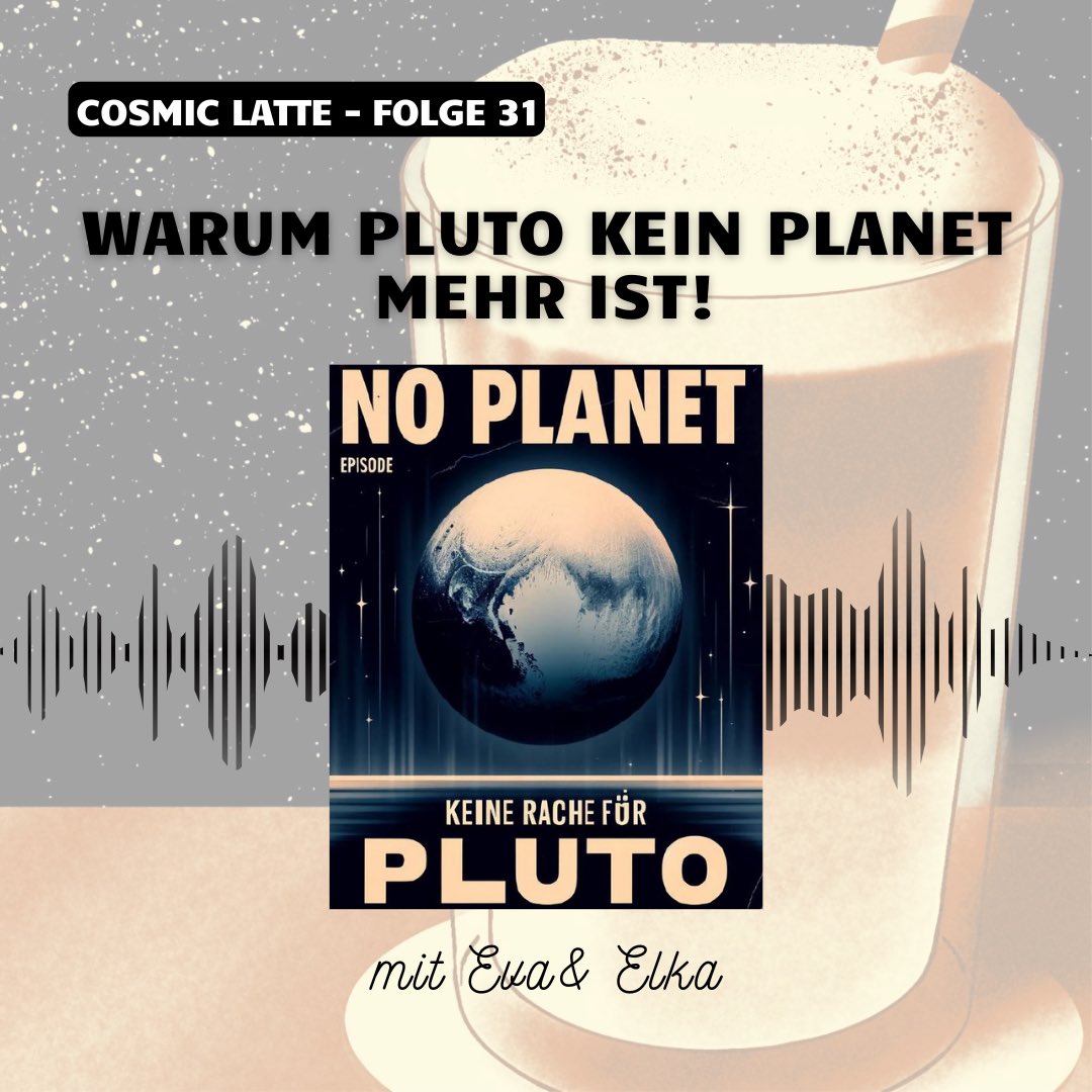 Reden wir über Pluto! Warum er kein Planet mehr ist und warum das nicht gemein ist, könnt ihr in der aktuellen Folge von Cosmic Latte hören! 

cosmiclatte.podigee.io/31-cl031-keine…

#cosmiclattepod #pluto #astronomie #planeten