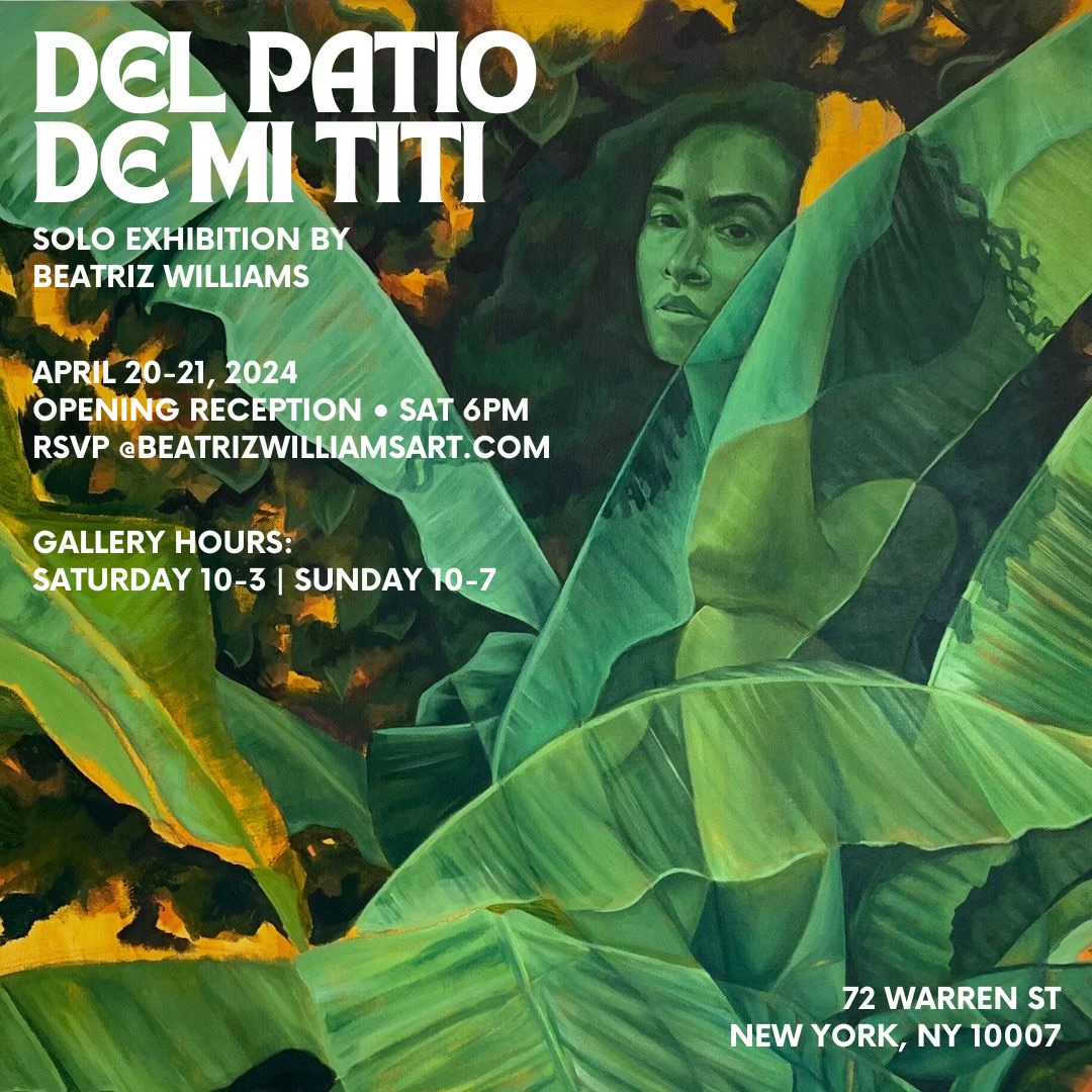 Hey NYC! Head out to Tribeca this weekend for my daughter Beatriz Williams Art Exhibition 'Del Patio De Mi Titi' 72 Warren St Saturday 10a-3pm Sunday 10a-7pm BeatrizWilliamsArt.com for more info ! #PuertoRico #artinNYC #yankees #yankeesbeisbol