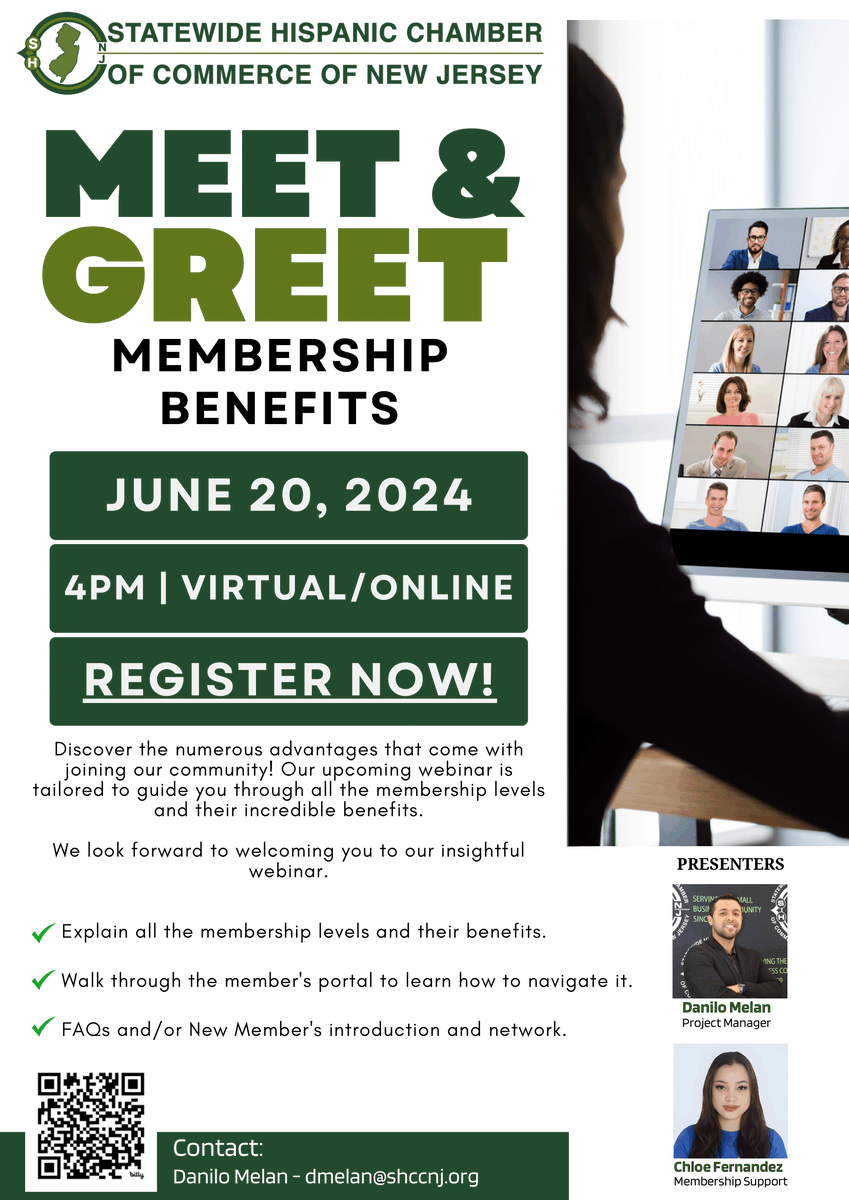 Missed our first Meet and Greet Webinar? Mark your calendars and tune in on June 20th for an interactive webinar where we'll guide you through every level, ensuring you get the most out of your experience. For more info, pls contact: Danilo Melan - dmelan@shccnj.org