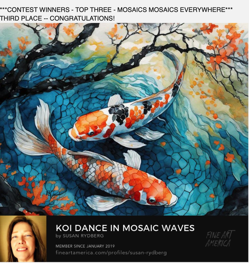 4/20/2024 Contest Winner🌟 Three Koi in Motion - Canvas Print  #koi #fish #abstract #watercolorpainting #digitalart #art #homedecor #painting #BuyIntoArt #wallart #gifts #giftideas #interiordesigner #vibrant #canvas #motiondesign 

fineartamerica.com/featured/koi-d…