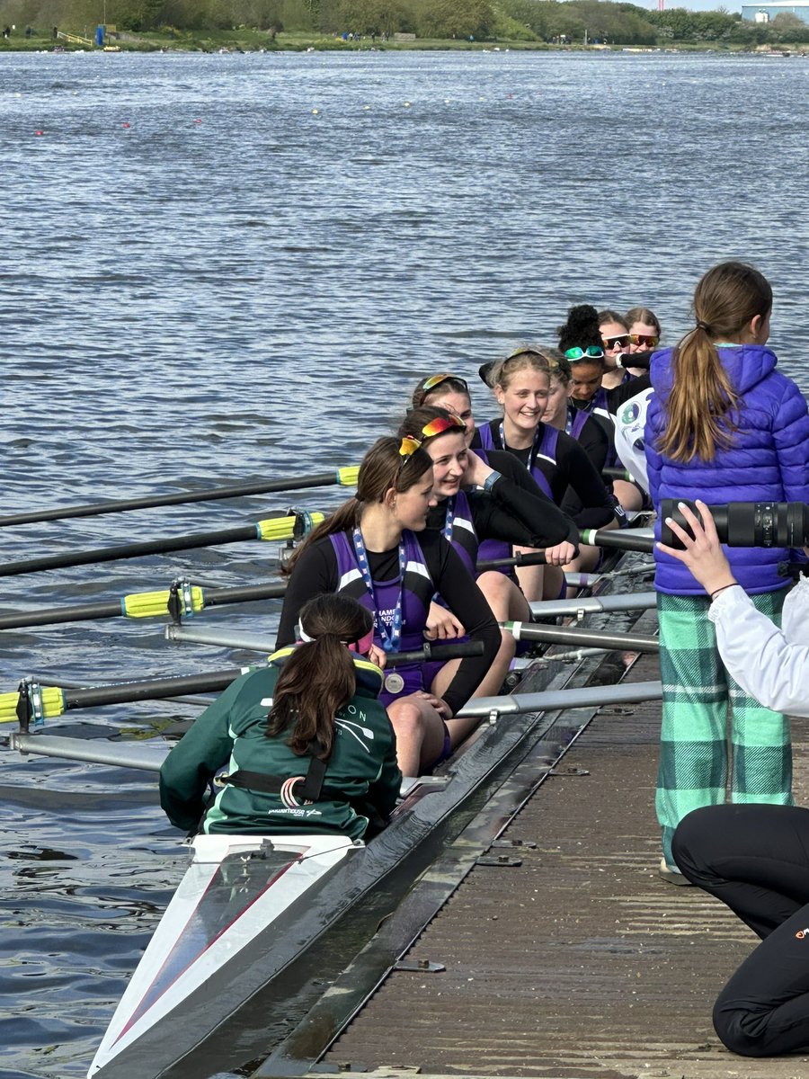 Silver for <a href="/SurbitonRowing/">SHS || Rowing</a>  in the WJ168+. Well done girls.