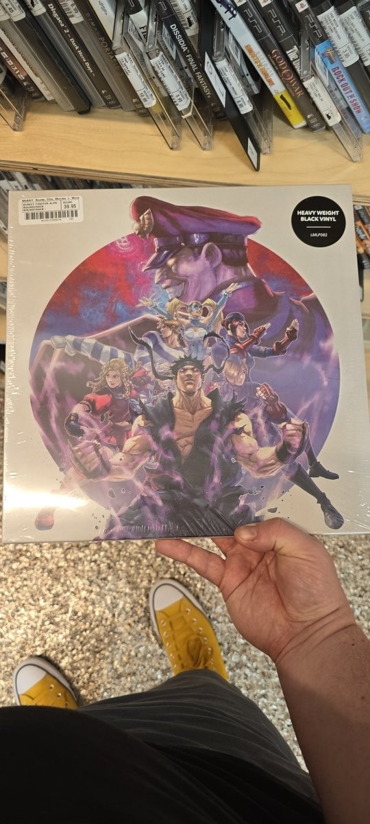 Found the Street Fighter Alpha 3 OST on vinyl at the new McKay's location in Mebane, definitely copping this 😆