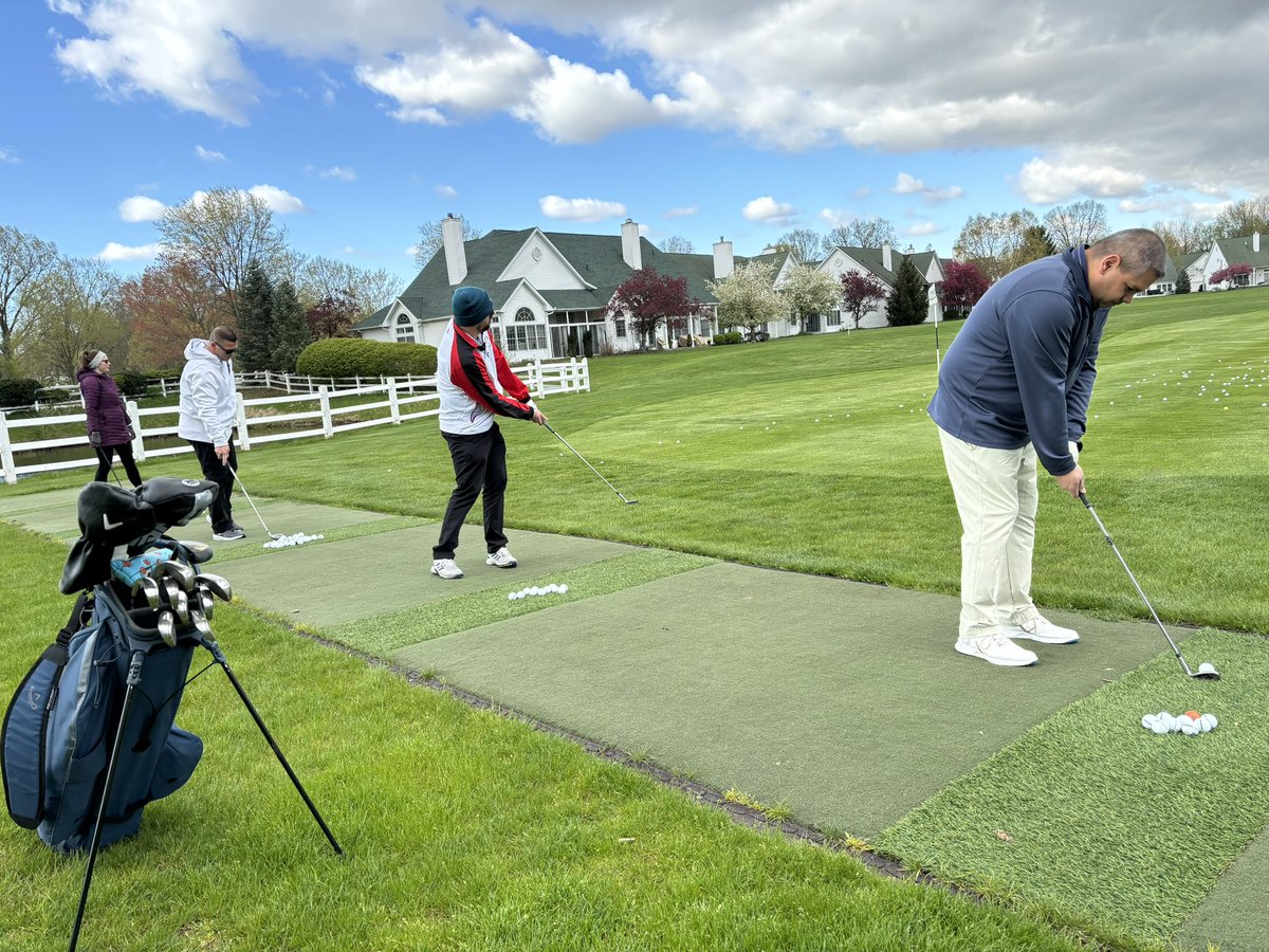 It was a brisk morning for our first session of @pgahope  clinics today. Thank you to all the veterans who braved the cold to join us! #welovethisgame #makegolfyourthing #pgahope #weloveourveterans