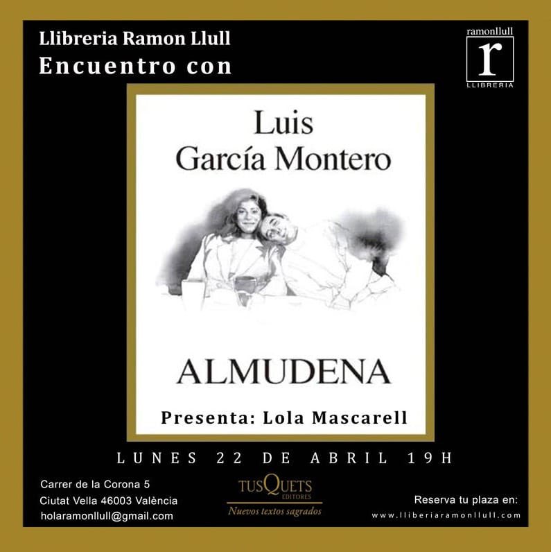 Vale la pena acercarse el lunes 22 de abril a las 19 a @LaLlibreria para ver y escuchar a @lgm_com (Luis García Montero)