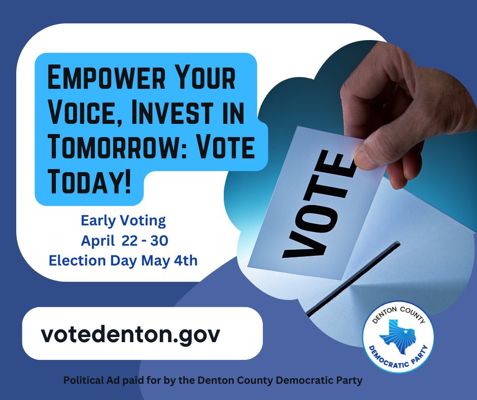 Empower Your Voice, Invest in Tomorrow: Vote Today! 🗳️ Your vote isn't just a choice, it's an investment in the future you want to see. Every ballot cast shapes our collective destiny. Make your voice heard, make a difference.  #votelocal  secure.actblue.com/donate/dcdpsoc…