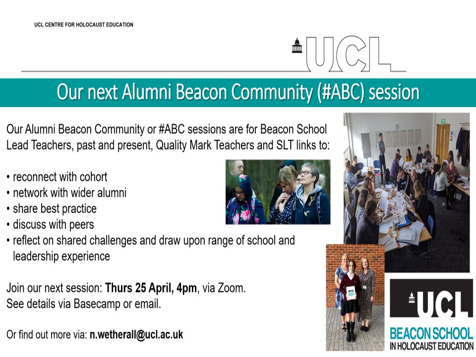 📢Calling #BeaconSchool alumni, #QualityMark Lead Teachers & SLT!  
Our next online Alumni Beacon Community (#ABC) session is on 25 April, 4pm. 
Designed to connect, network, share best practice & more, we hope to see you there! 
Details via Basecamp or email.   
RT @soper_mr