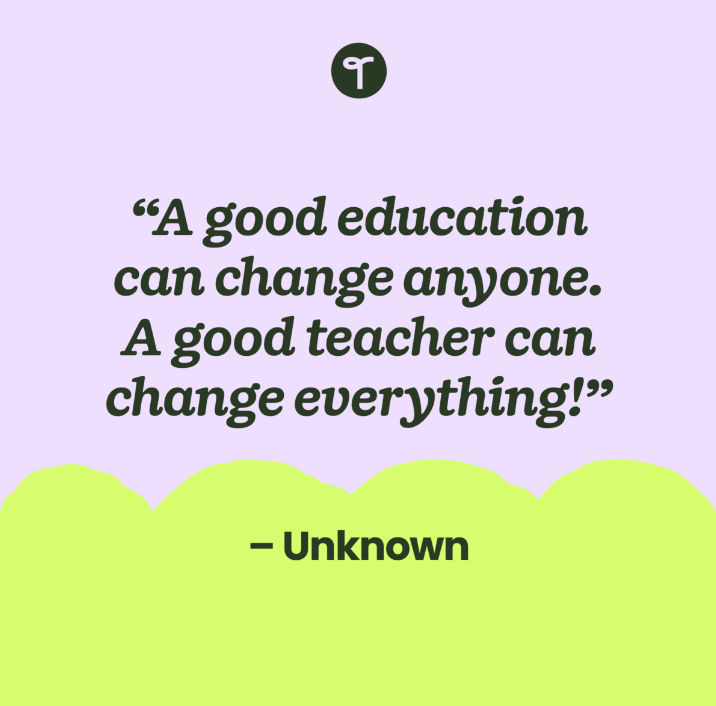 Love this quote! A good teacher can change everything! @drgeorge_MU #MUSOE #MUEdD