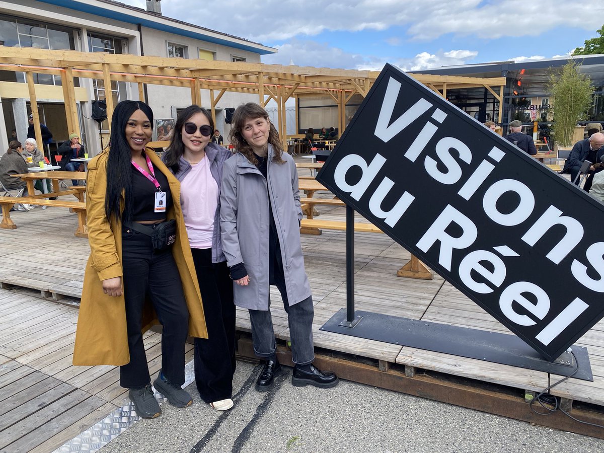 AshionyeOgene's tweet photo. And that’s a wrap on @visionsdureel Film Festival! Huge thanks to @British_Film and @bfinetwork for your support to attend to this festival with the British Council travel grant 🙌🏿 Pictured with Rotem Frimer (Composer) and Yiwei Pu (Editor) “milk” doc Directed by @MirandaEStern1 https://t.co/0I4XQhlL5j