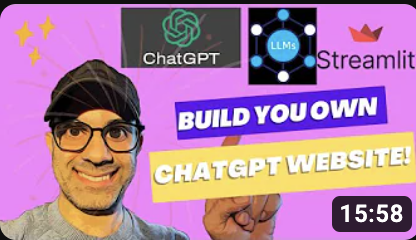 🚀Easiest way to Build your OpenAI like chatGPT message website with Streamlit Uses LangChain, OpenAI api, and streamlit to create a ChatGPT clone Great place to get started if you're just exploring building with LLMs youtube.com/watch?v=mGpXF0…