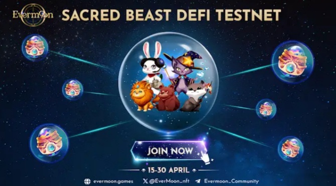 🔥<a href="/EverMoon_nft/">Evermoon</a>'s Sacred Beast Testnet LIVE
Experience thrill:
Explore Sacred Beasts
Mint your own Sacred Egg
Complete quests, levelup
Win tokens &amp; whitelist spots
Join now for a chance win a Sacred Egg &amp; a share of 1M $EVM tokens
until April 30, 5PM GMT+7 docs.evermoon.games/evermoon/everm…