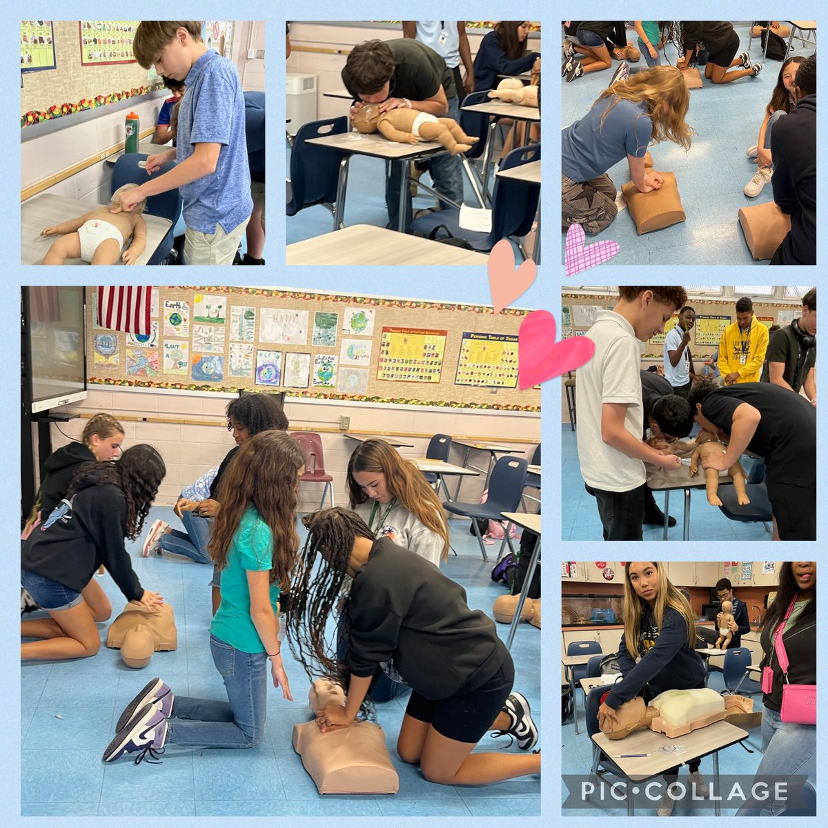 CMMS Health classes are learning Hands-only CPR as well as cpr on infants! @CMMSPrincipal @healthteacherpb @CmmsMedia @mollyhietapelto #cprsaves #firstaid