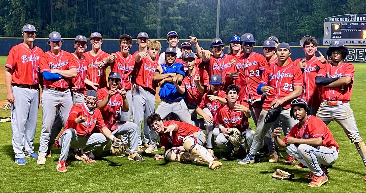 Raiders on top! Riverwood Varsity Raiders bested Norcross 9-6 last night in their final game of the season. Thank you to Coach @philbyrd32 for all of your time and effort you put into leading our boys! #raiderbaseball #ricsraiders 📸 Jo Shannon