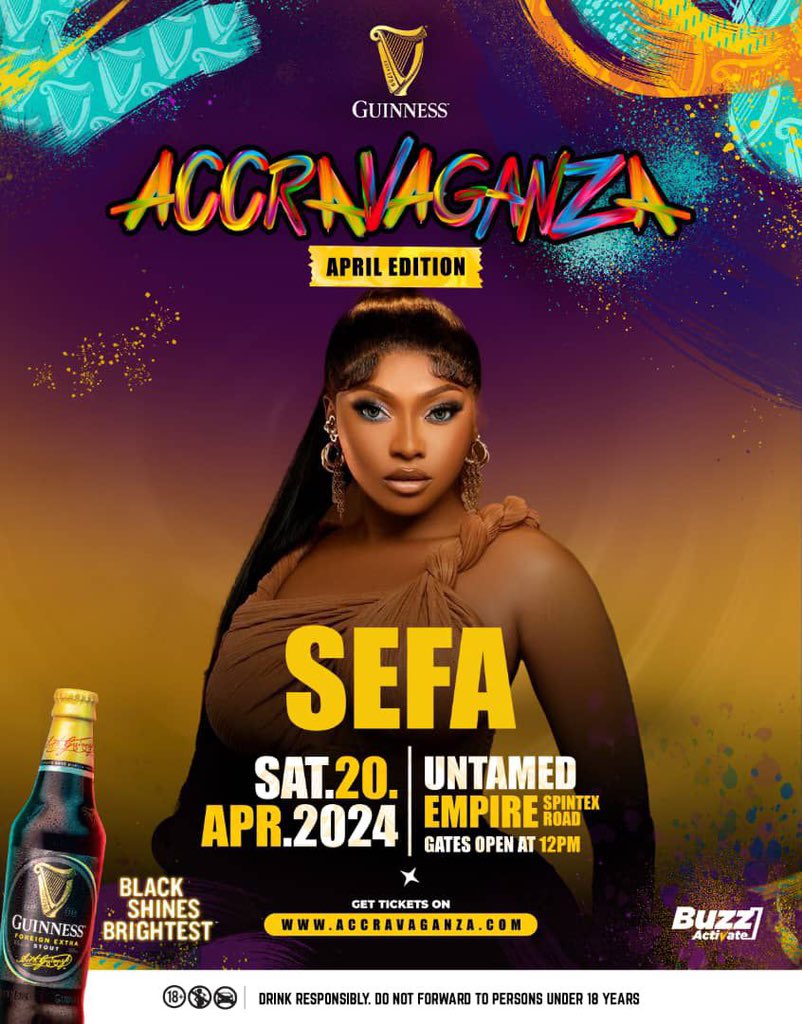 Don't miss the chance to be part of the Guinness Accravaganza! Get your tickets at accravaganza.com

#GuinnessAccravaganza🫂🤩🤩🥳