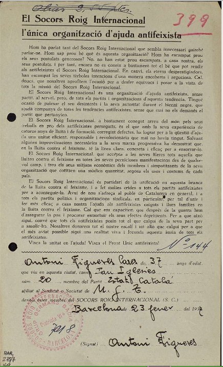 Estat Català va crear el Grup Germans Badia de SRI de Catalunya. Entre ells destacats militants: Vicenç Borrell i Antoni Figueres,tots dos van ser secretaris generals d'Estat Català,en Borrell final de la guerra i primer exili i Antoni Figureres a l'exili. #MemoriaIndependentista