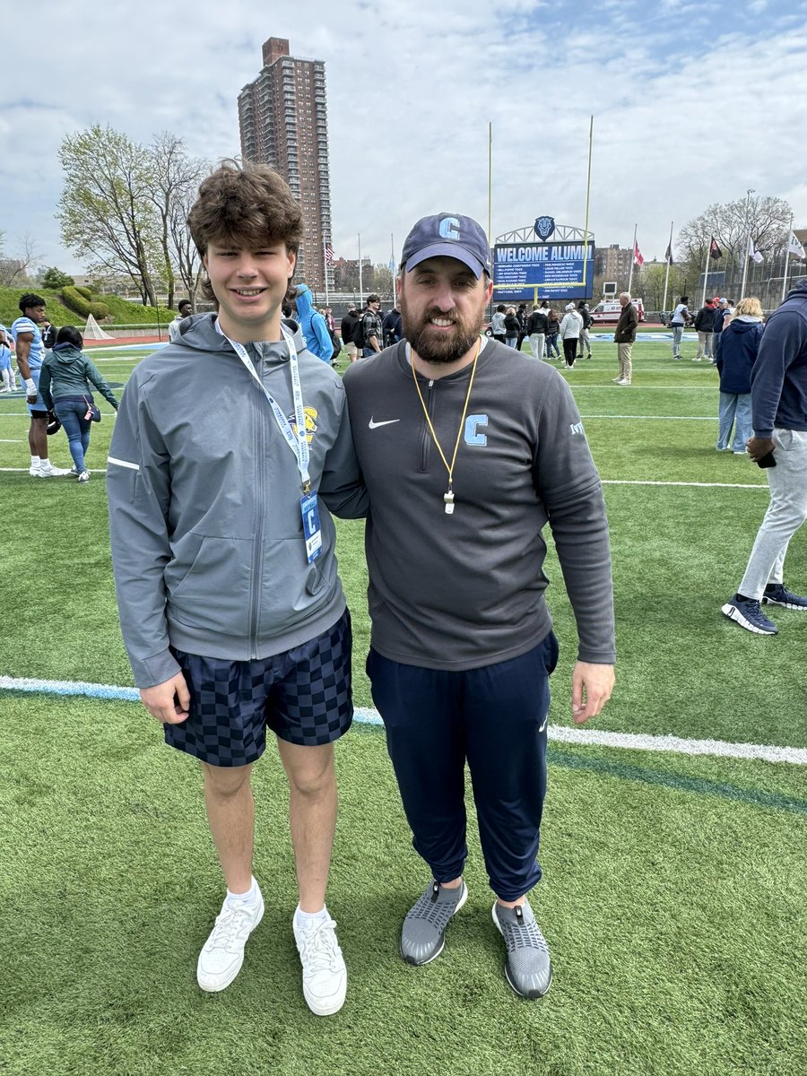 Amazing visit with @CULionsFB today! Was great to finally meet @_CoachG_ in person & thank him for 4 years of messages & phone calls, getting his advice from the early days of Covid all the way through my time with @CRHFootball 🙏 @coach_spinnato @brendancahill_ @coachripshwtime