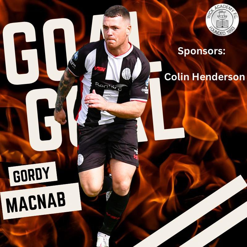 84 minutes - goal for Wick Academy, Gordy MacNab. Wafc 1 Bod 1.