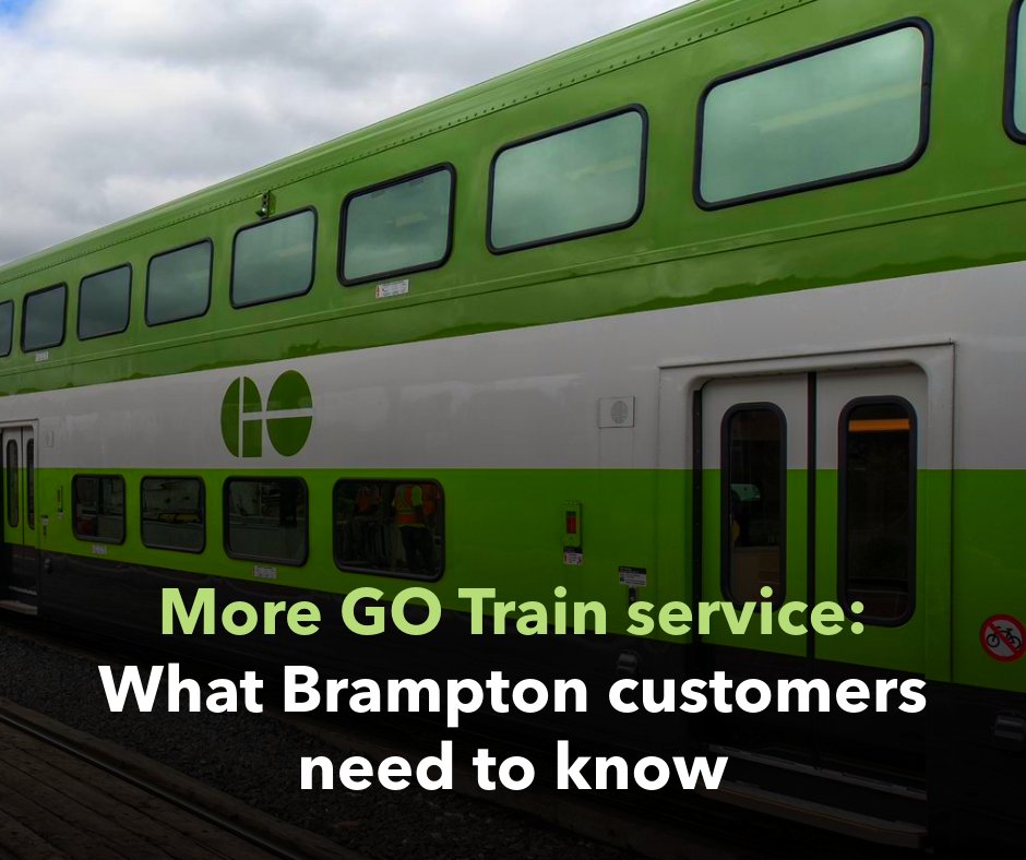 Here’s what GO Train customers from Brampton need to know about our recent service changes announcements: bit.ly/3Q7owzi