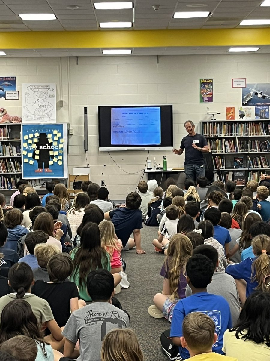 <a href="/APSTaylor/">Taylor Elementary</a> Ss had a visit with <a href="/AuthorStuGibbs/">Stuart Gibbs</a> in <a href="/TaylorESLibrary/">Taylor Library</a>