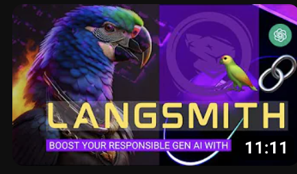 🦜⚒️LangSmith 101, Boost your Responsible AI with LangChain's Powerful framework A good introductory video in LangSmith Learn how to trace, log, test, and evaluate your applications! youtube.com/watch?v=p03YrC…