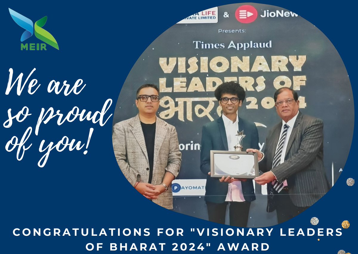 MEIR Commodities congratulates @uppalshah  & Hemant Shah of @ChiniMandi for their 'Visionary Leaders of Bharat 2024' award from @JioNews & @TimesApplaud ! Your innovative leadership in revolutionizing the Indian #sugarindustry is commendable.
@Ashneer_Grover #Awards #entreprenuer