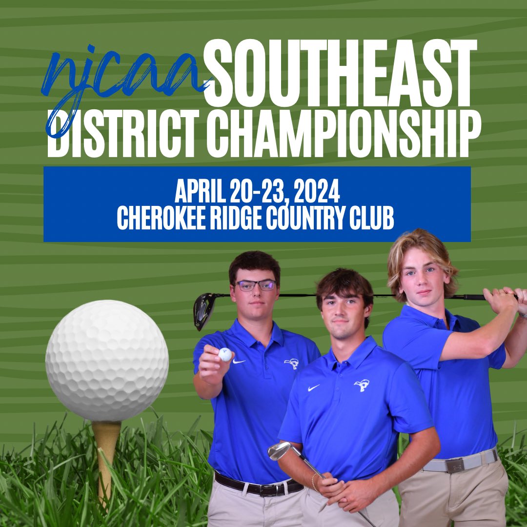 Men’s Golf is headed to the NJCAA Southeast District Championship at Cherokee Ridge Country Club! Keep up the hard work, #Pioneers! 🏌️⛳️